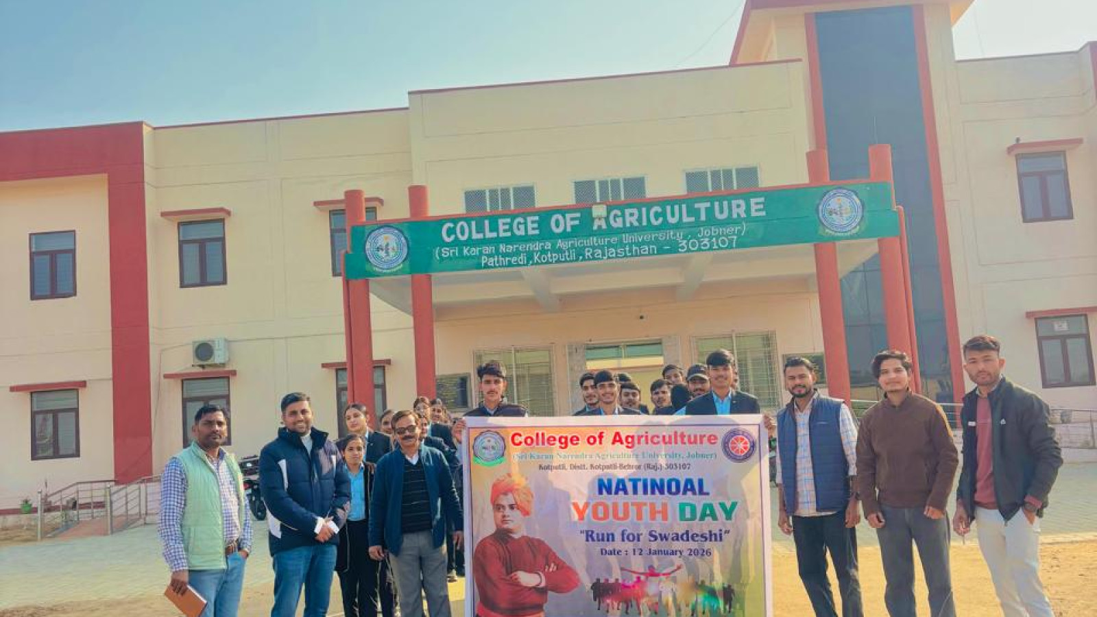 Youth day was celebrated at the College of Agriculture, Kotputli. 