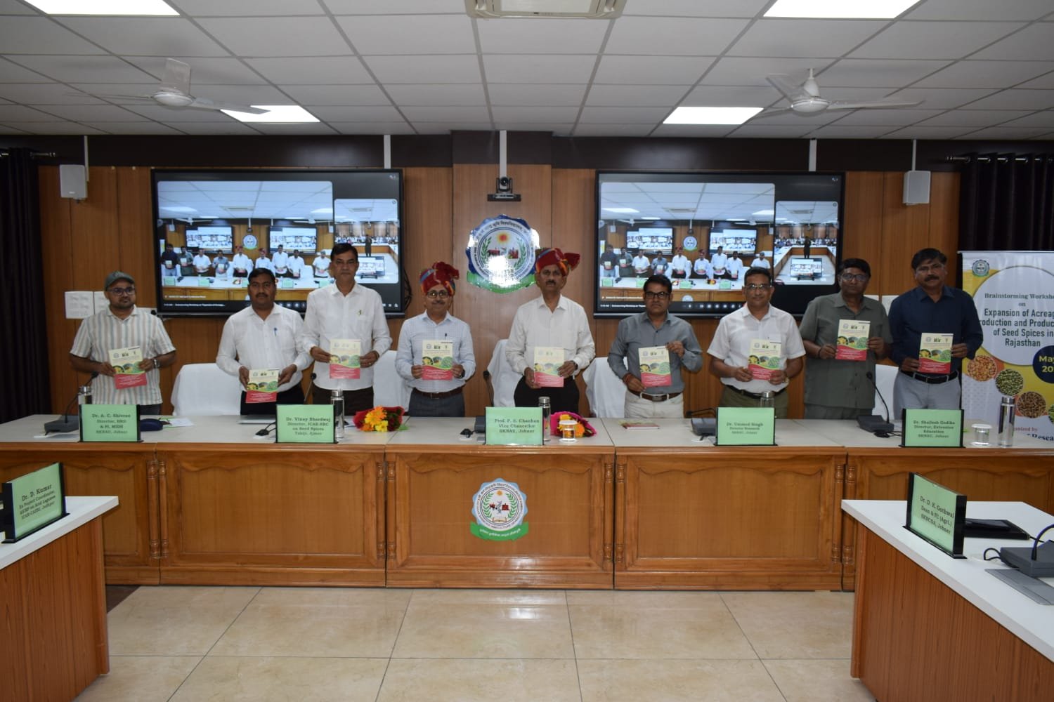 Brainstorming Workshop on “Expansion of Acreage, Production and Productivity of Seed Spices in Rajasthan’’  May 11, 2026 Organized by Directorate of Research, SKNAU, Jobner In Collaboration with  ICAR- NRC on Seed Spices, Tabiji, Ajmer